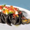 Spaghettone al Nero di Seppia e Olio extra vergine d'oliva Tre Tomoli